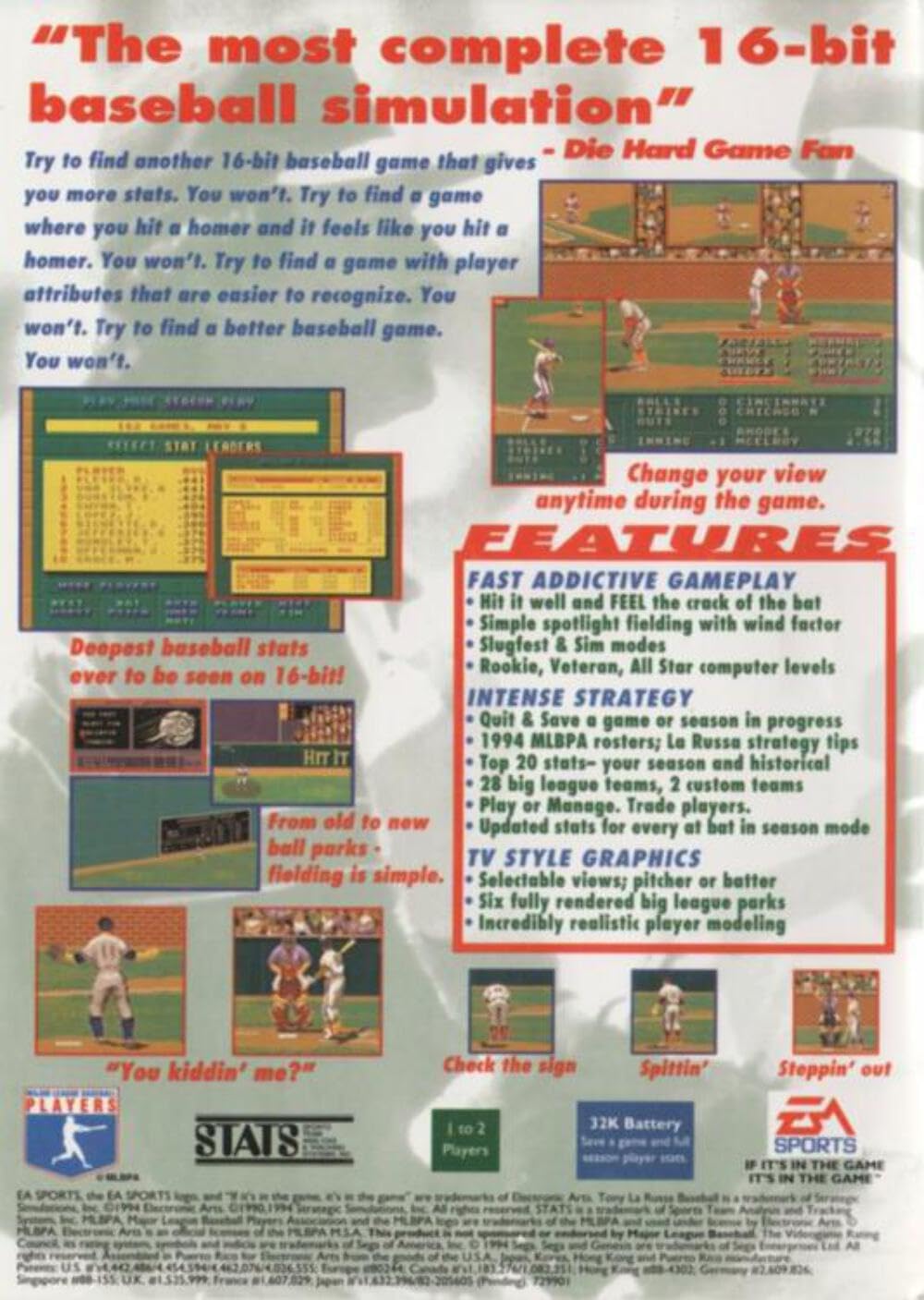 Amazon.com: Tony La Russa Baseball 95 : Video Games